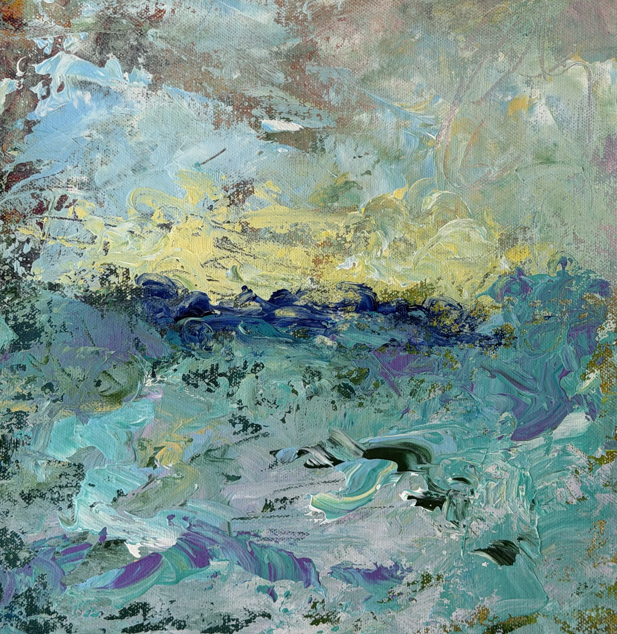 Flowing Blue
Acrylic on Canvas
20x20 cm  Sold 