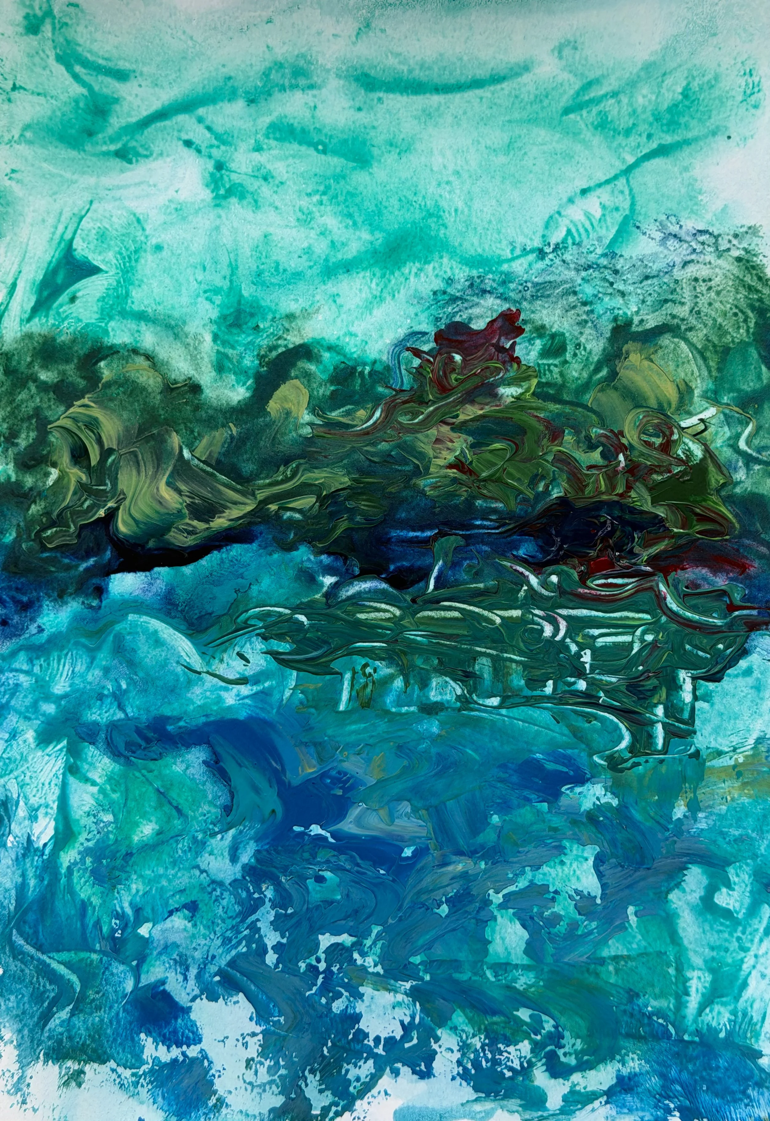 Floating Garden, 2026
Acrylics on paper
20x30 cm 