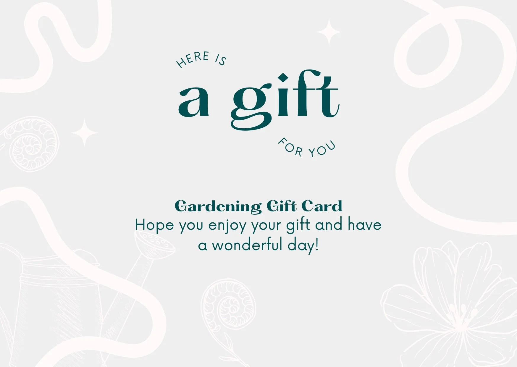 Gardening Gift Card
