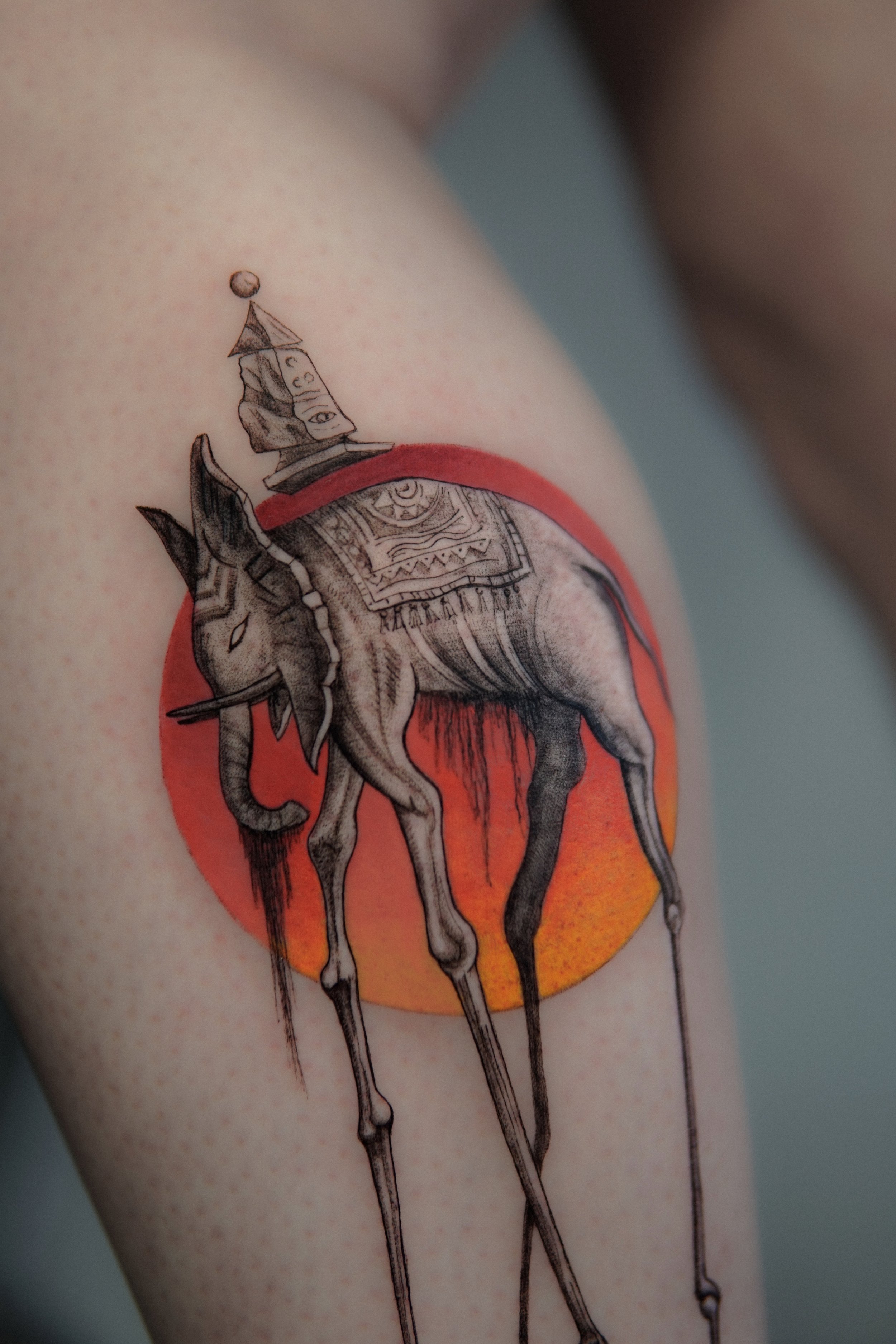 Salvador Dali's 'The Elephants' : r/tattoo