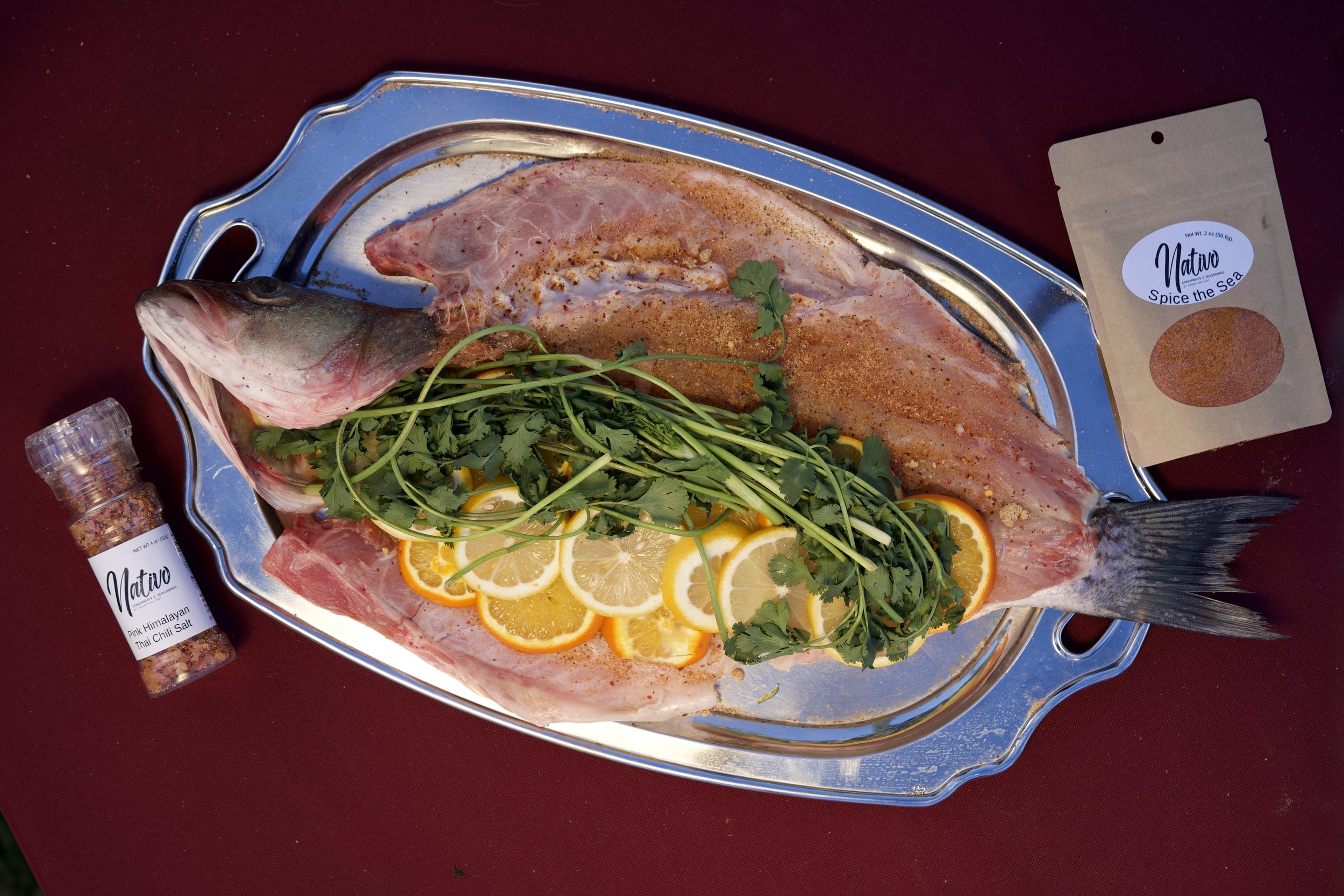 Fish seasoned with Spice the sea