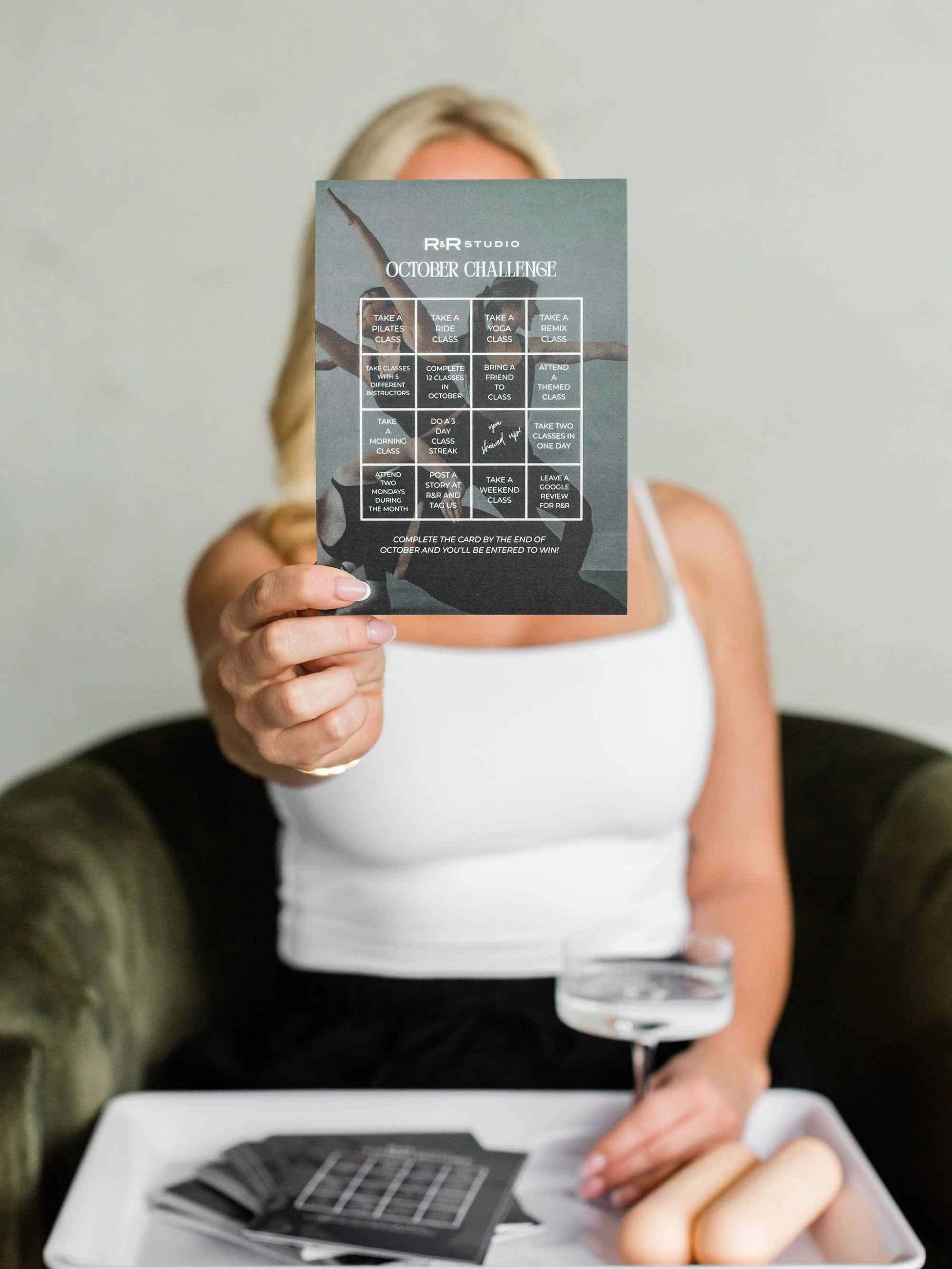 You&rsquo;ve been served 🍸🤍

The October Challenge is on!
15 classes. 31 days.

Need a pass? Grab our 15 Class October Challenge Pass for $139 + tax.

Pick up your challenge card at the studio &amp; get started
