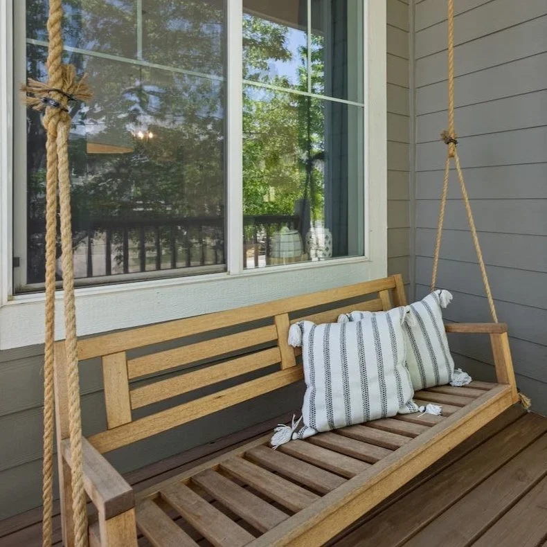 custom wood porch swing -  custom wood furniture