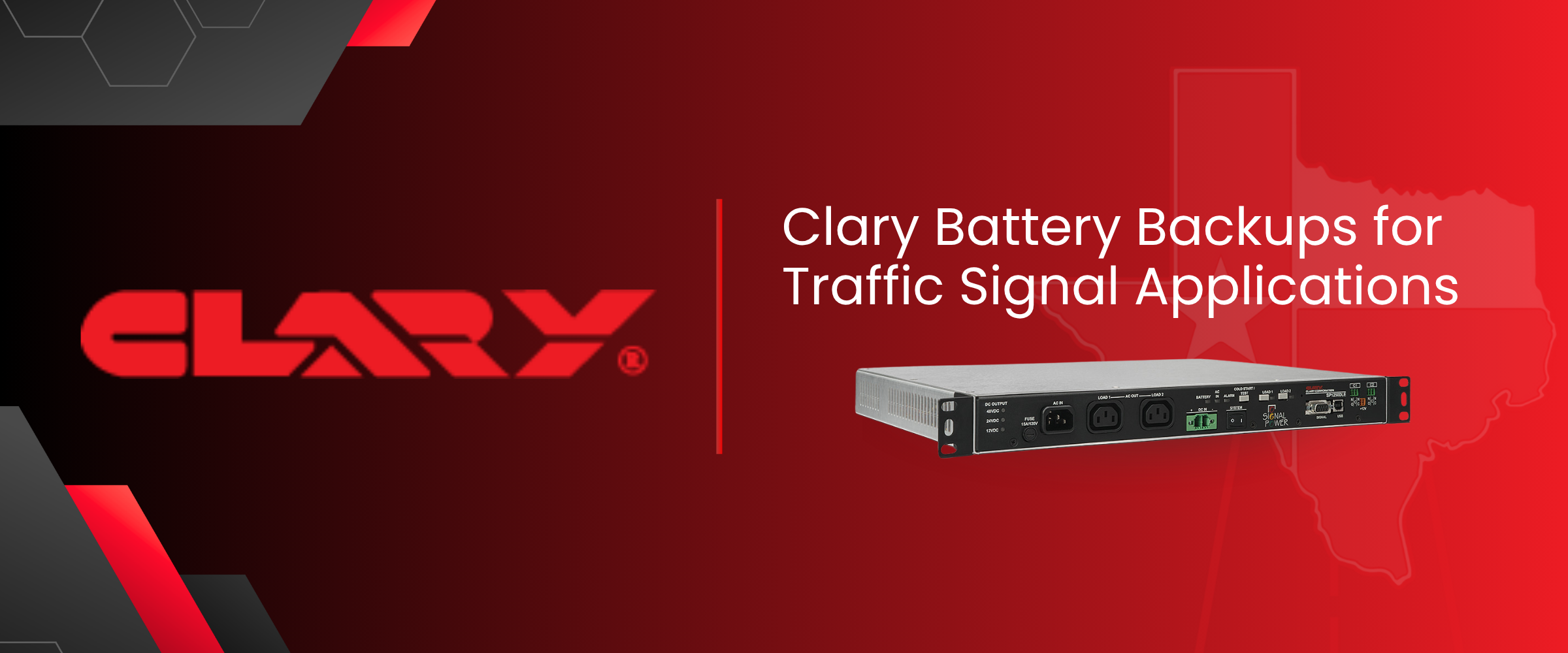 Clary Battery Backups for Traffic Signal Applications