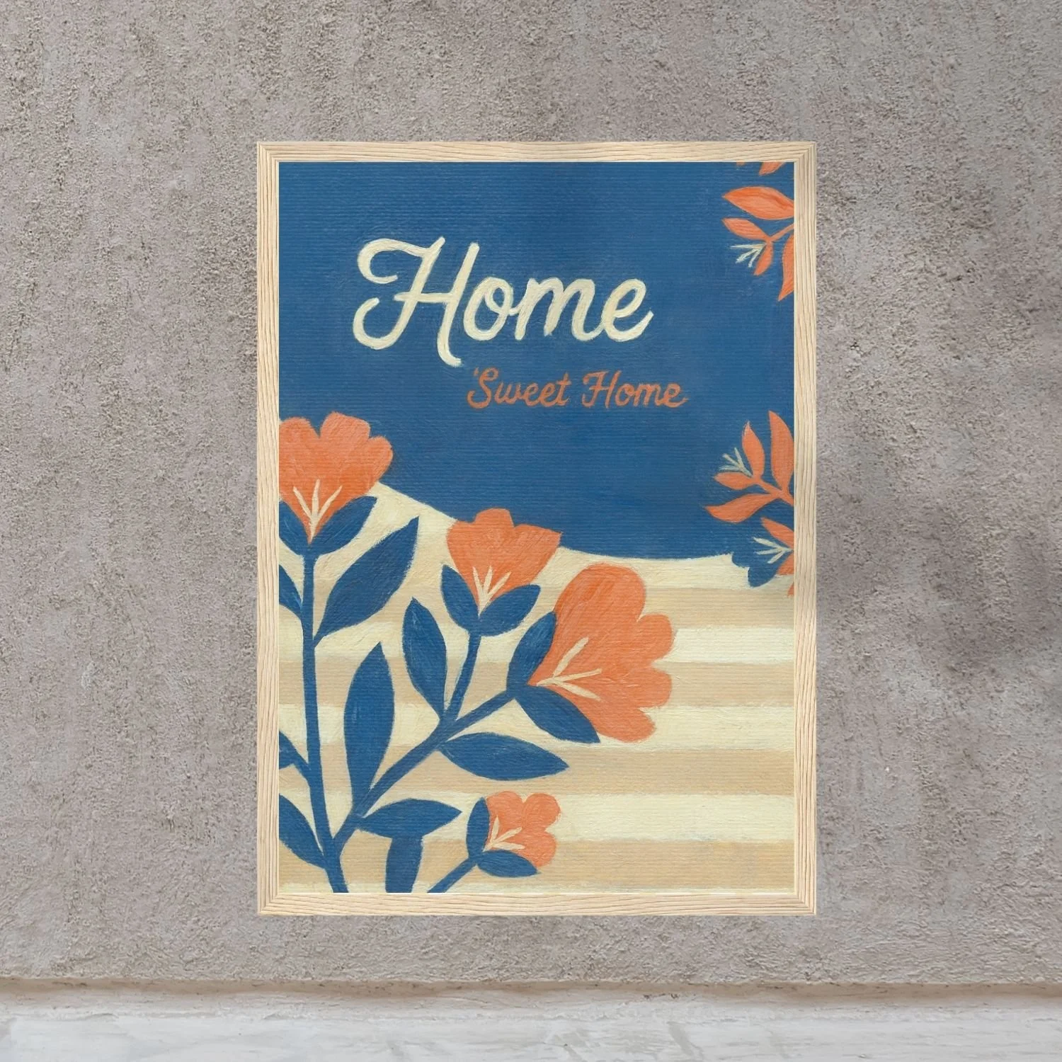 Home sweet home | wooden framed wall art