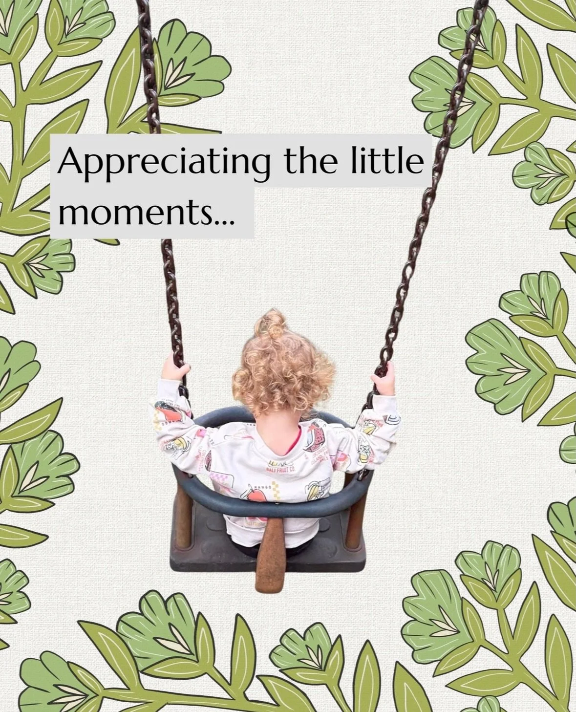 Some days it&rsquo;s the smallest moments that bring the most joy ✨A swing at the park, a giant stick, beautiful flowers in unassuming places, and golden light on the wall at 6am. 

#cosyseason #toddlerlife #smallmomentsmatter