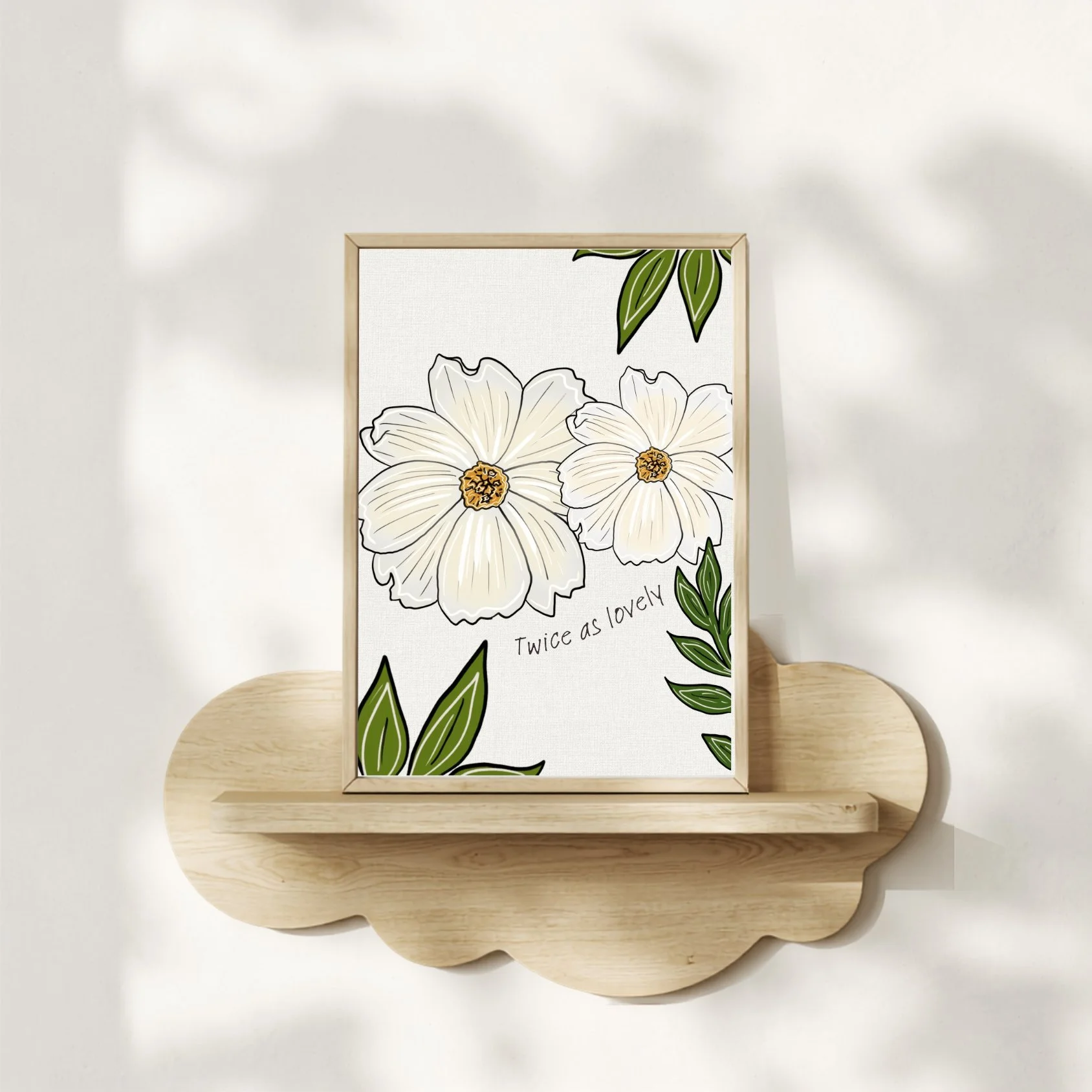 Twice as Lovely | wooden frame