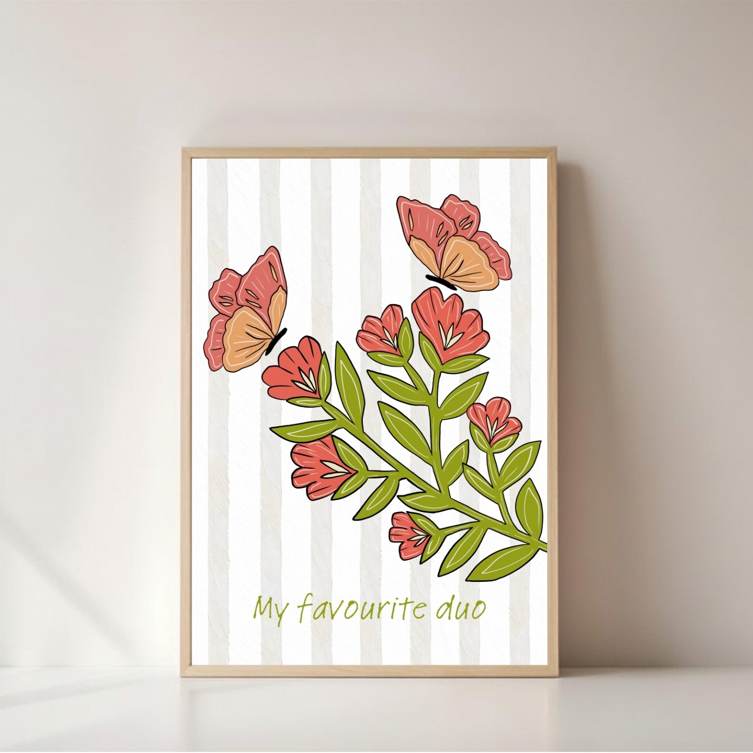 My Favourite Duo | wooden frame