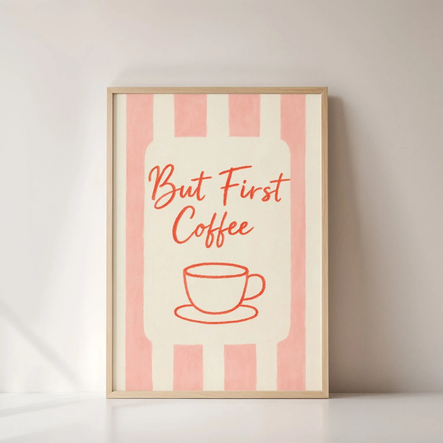 But first coffee | wooden framed wall art