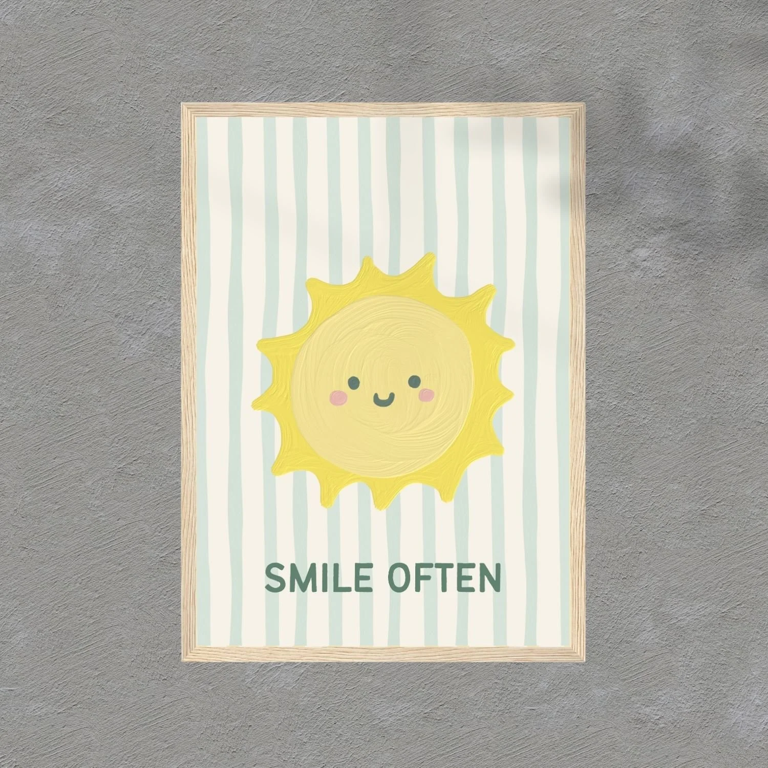 Smile often | wooden framed wall art