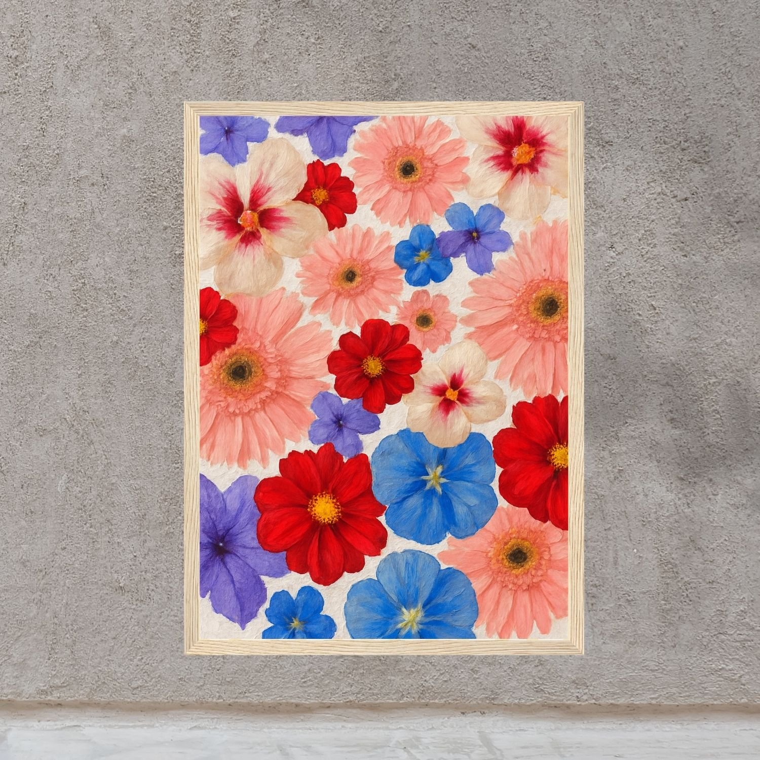 Flowers 2 | wooden framed wall art
