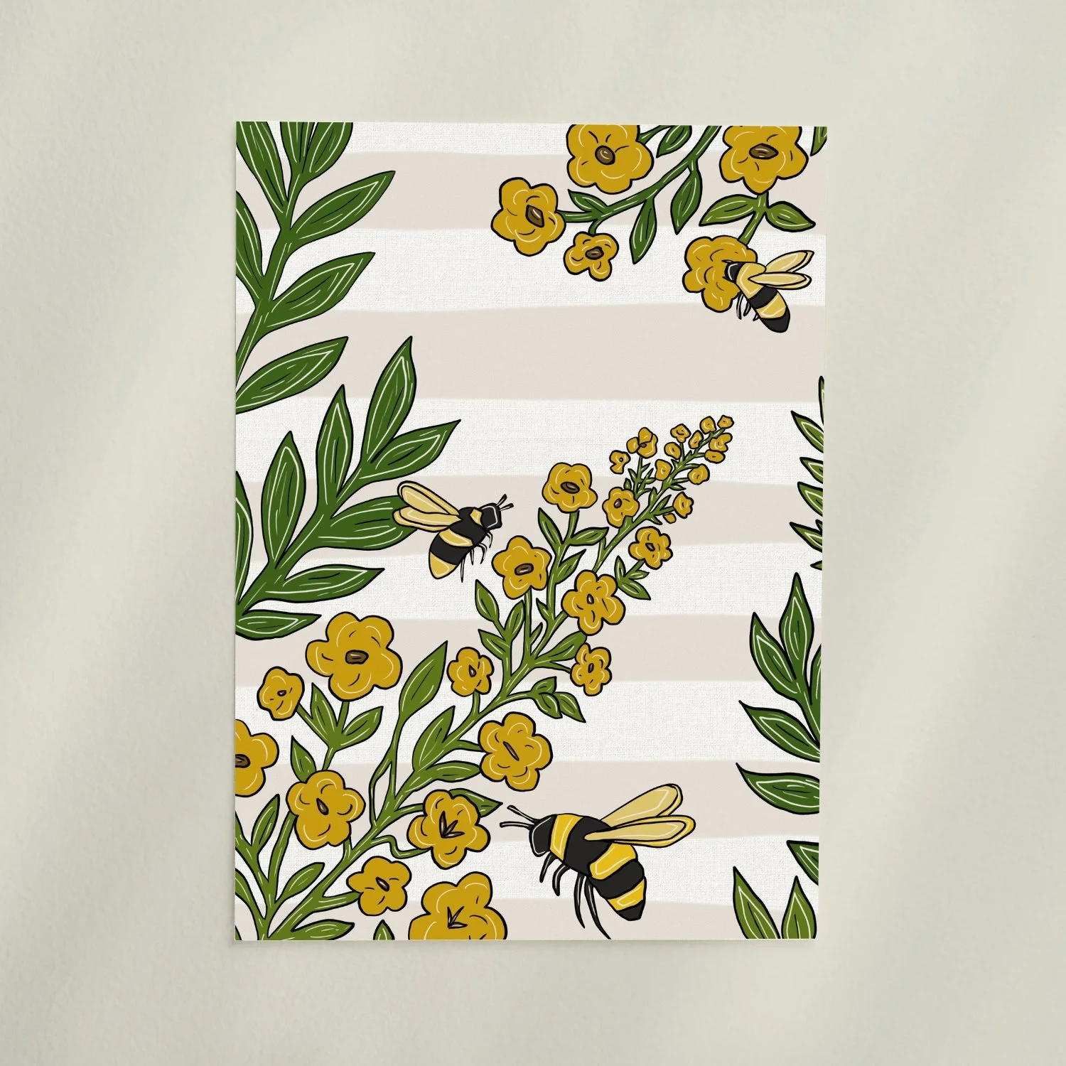 Flowers and Bees | unframed | print only