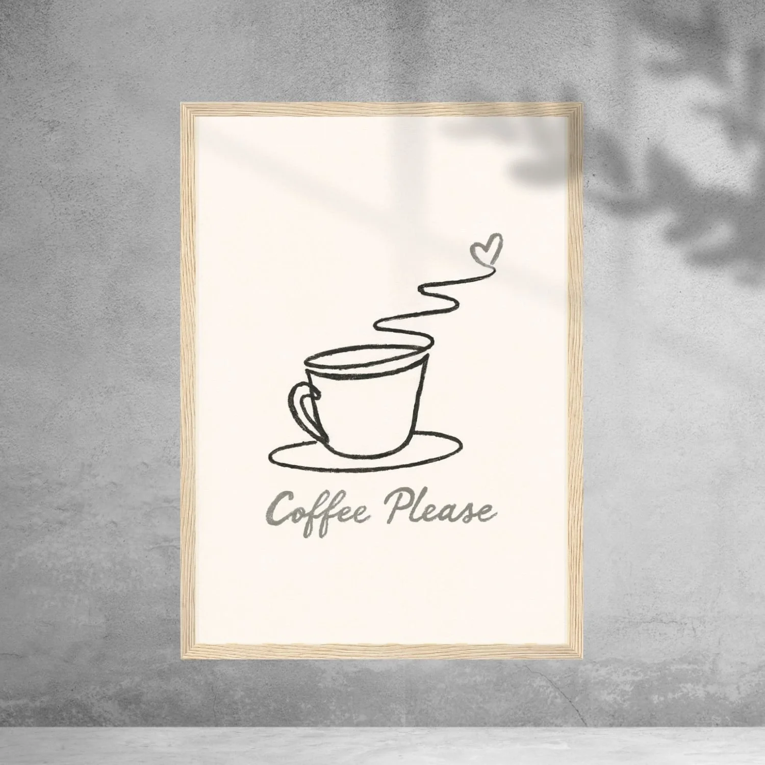 Coffee please | wooden framed wall art