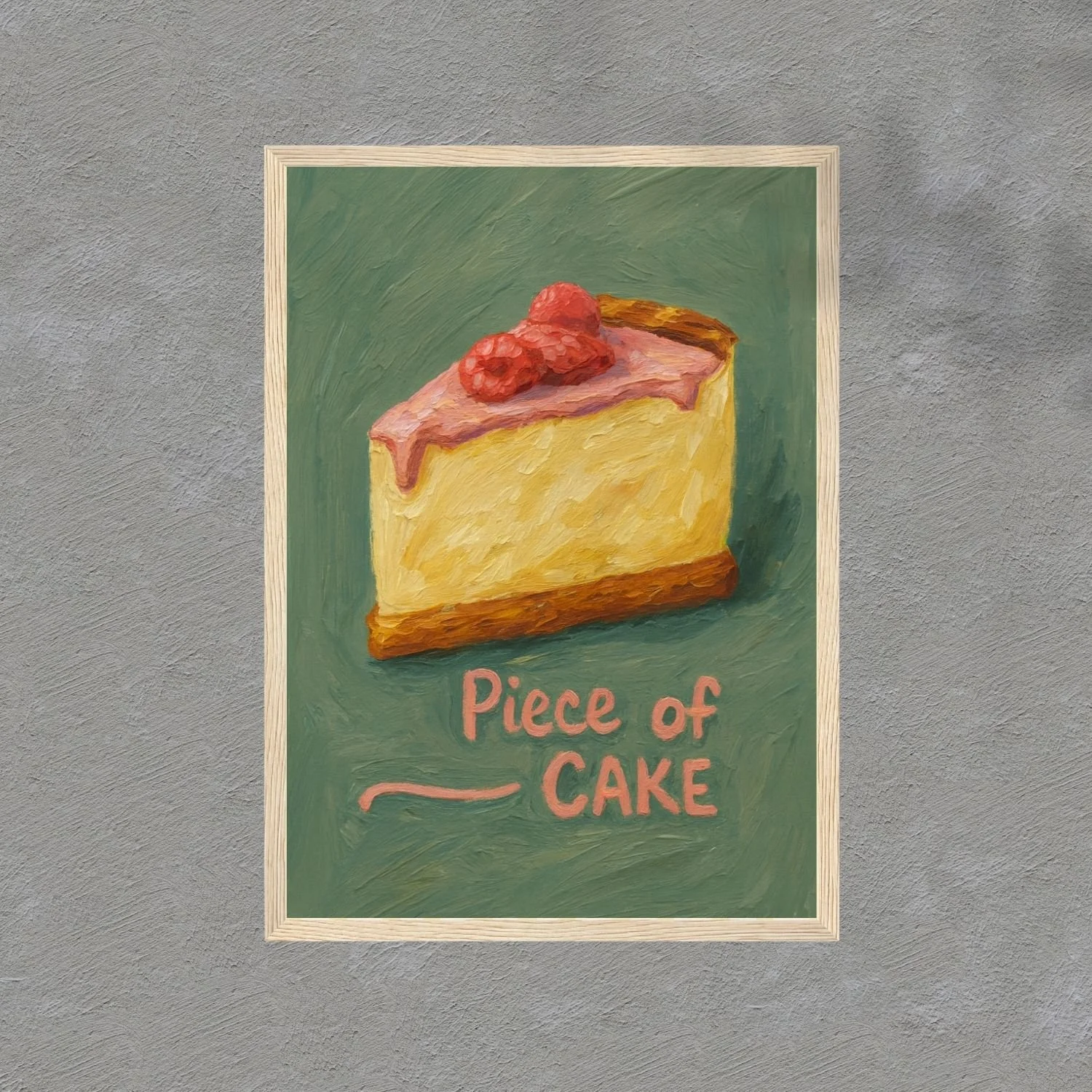 Piece of cake | wooden framed wall art