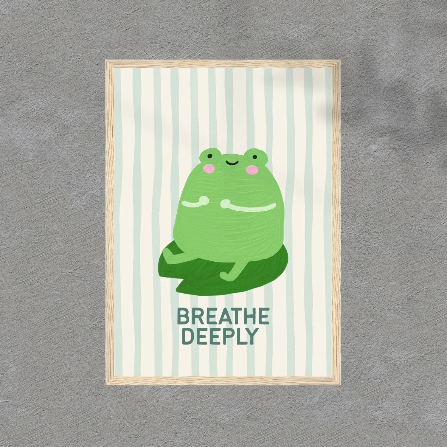 Breathe deeply | wooden framed wall art
