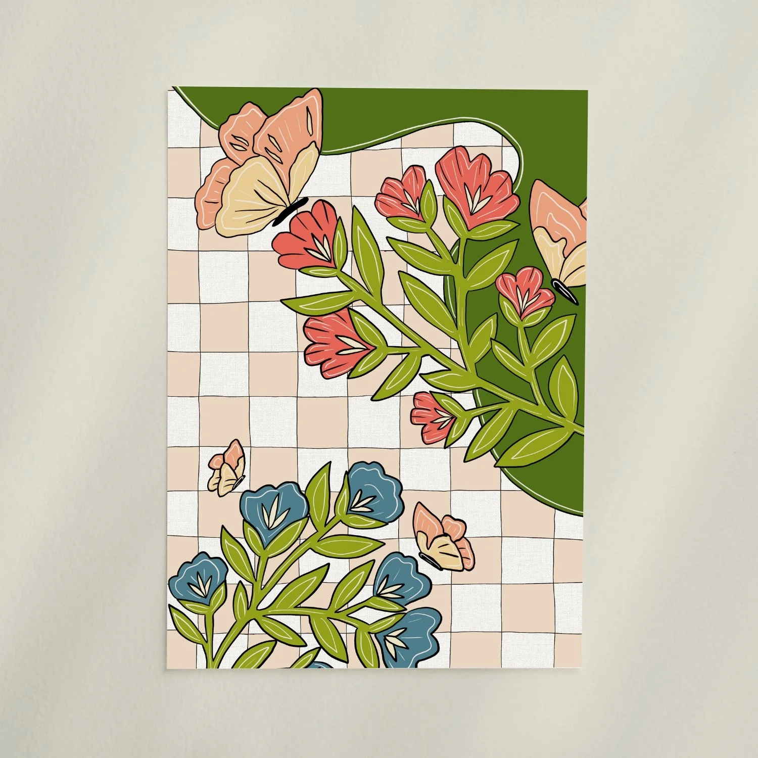 Butterflies and Squares | unframed | print only