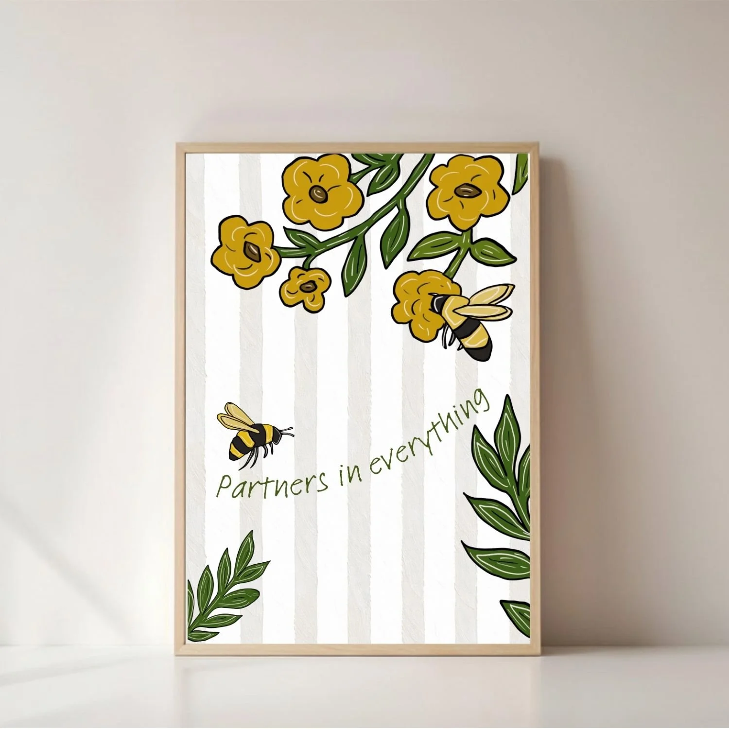 Partners in Everything | wooden frame