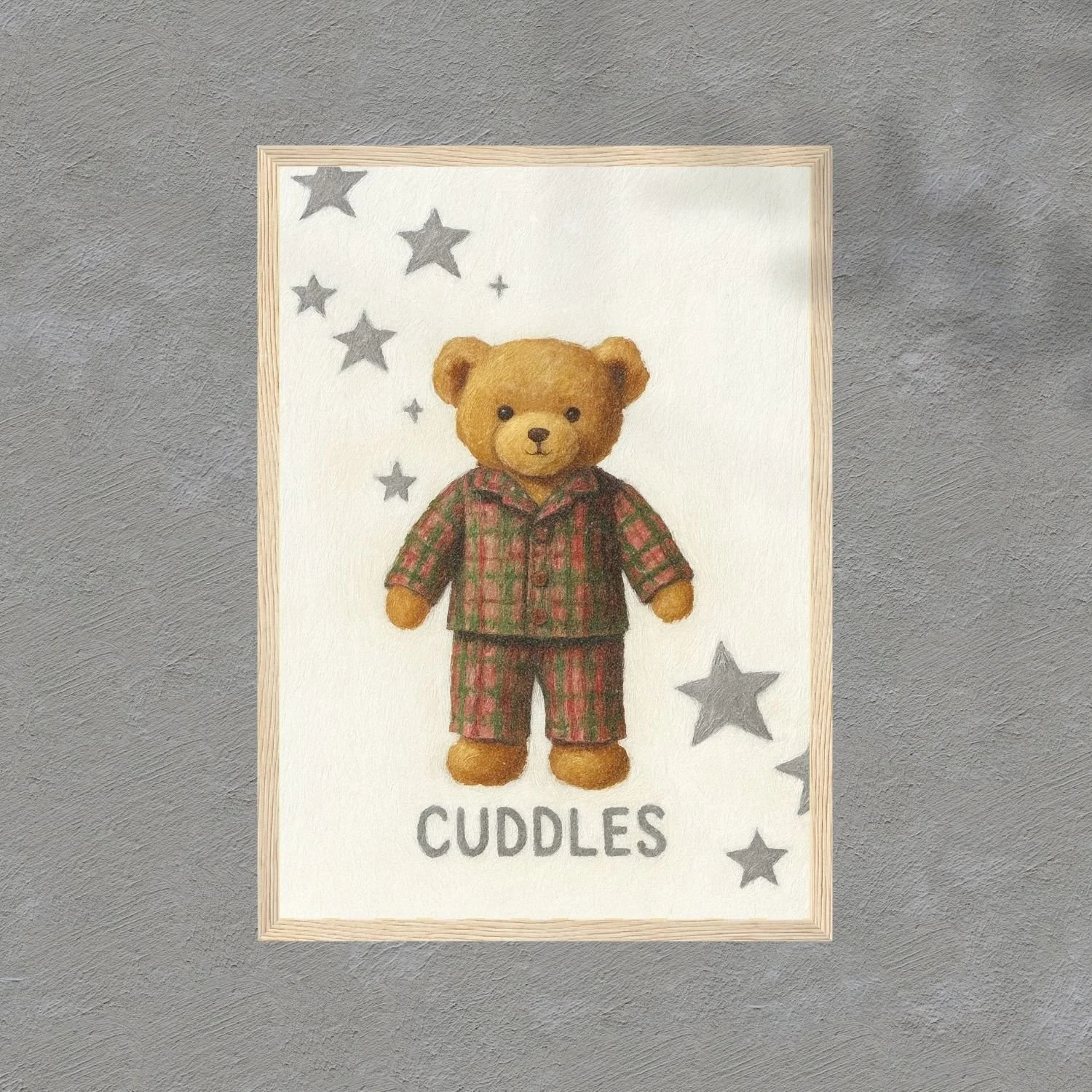 Cuddles | wooden framed wall art
