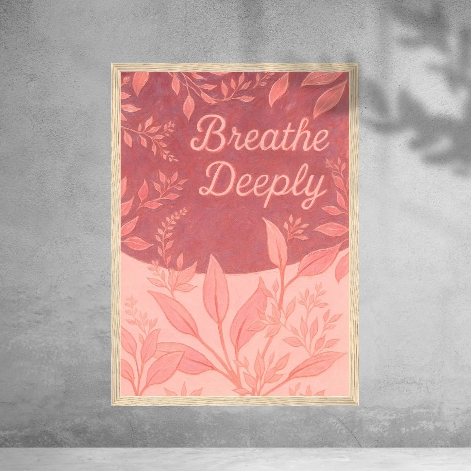 Breathe deeply | wooden framed wall art