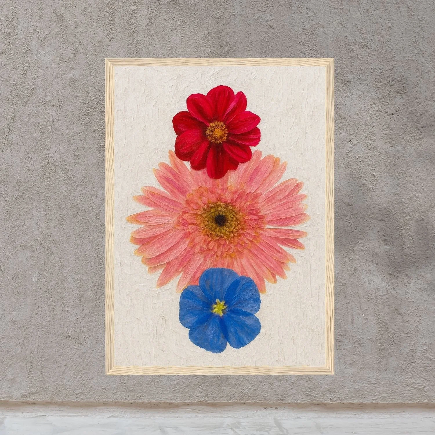 Flowers 3 | wooden framed wall art