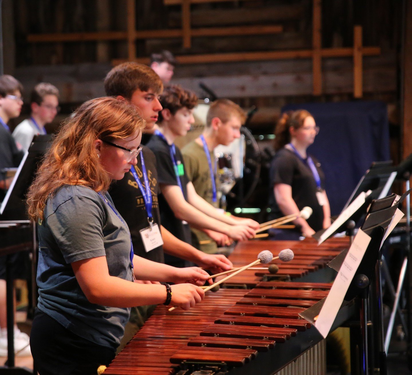 Today kicked off the Percussion, Steel Pan &amp; World Music session at Birch Creek&mdash;and it feels so good to have a constant soundtrack to campus life again.

Don&rsquo;t forget! Opening Night is this Thursday!

Visit birchcreek.org/tickets or v