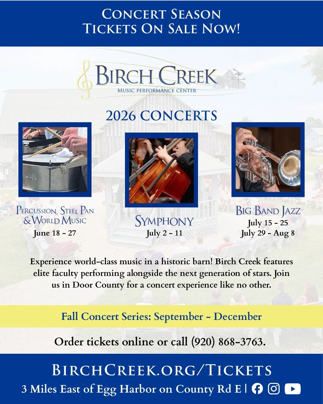 Summer is closer than you think&hellip; and so is opening night at Birch Creek! ☀️🎶

Join us starting June 18 as we kick off another incredible season of live music, featuring outstanding faculty performers and rising student musicians in an intimat