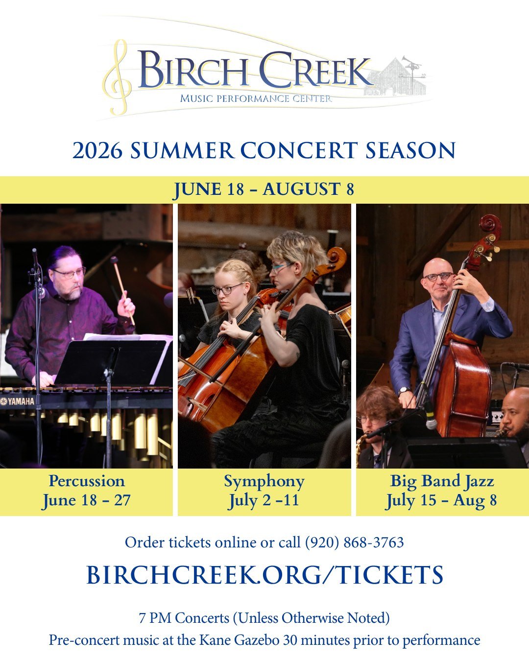 Summer &lsquo;26 is calling. 🎷

From high-voltage percussion to the biggest big band jazz in the Midwest, the Stage of Stars is about to be legendary. We&rsquo;ve got four sessions, world-class faculty, and nights you won't forget.

Who are you brin