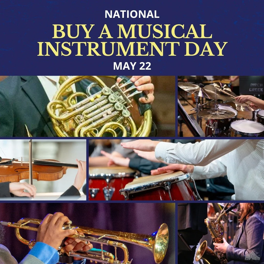 New instrument day >>> 🎶✨

Today is National Buy a Musical Instrument Day &mdash; the perfect excuse to start learning, upgrade your current instrument, or encourage a young musician in their musical journey.

From first notes to standing o