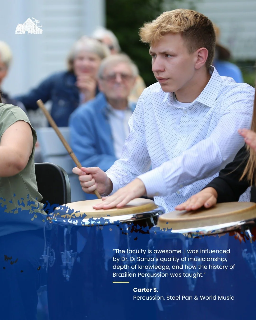 Ready to take your percussion or composition skills to the next level? 🥁🎼 Join us this June for an immersive 2-week experience where you&rsquo;ll play side-by-side with professional faculty in our historic concert barn.

Whether you&rsquo;re into o