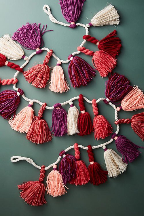 Anthropologie Warm Tones Tassel Garland