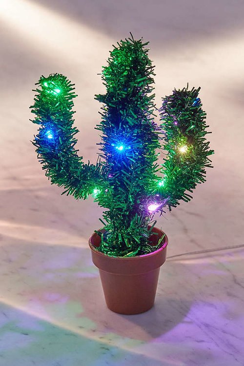 Urban Outfitters Light-Up Potted Cactus Christmas Tree