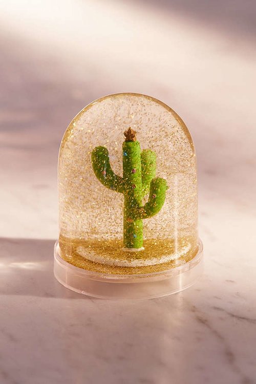 Urban Outfitters Cactus Christmas Tree Snow Globe