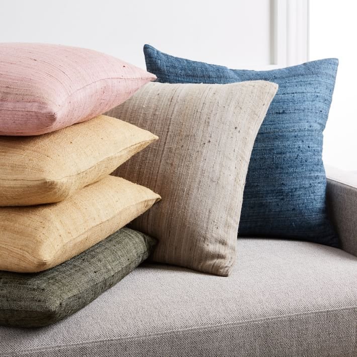 Woven Silk Pillow Covers