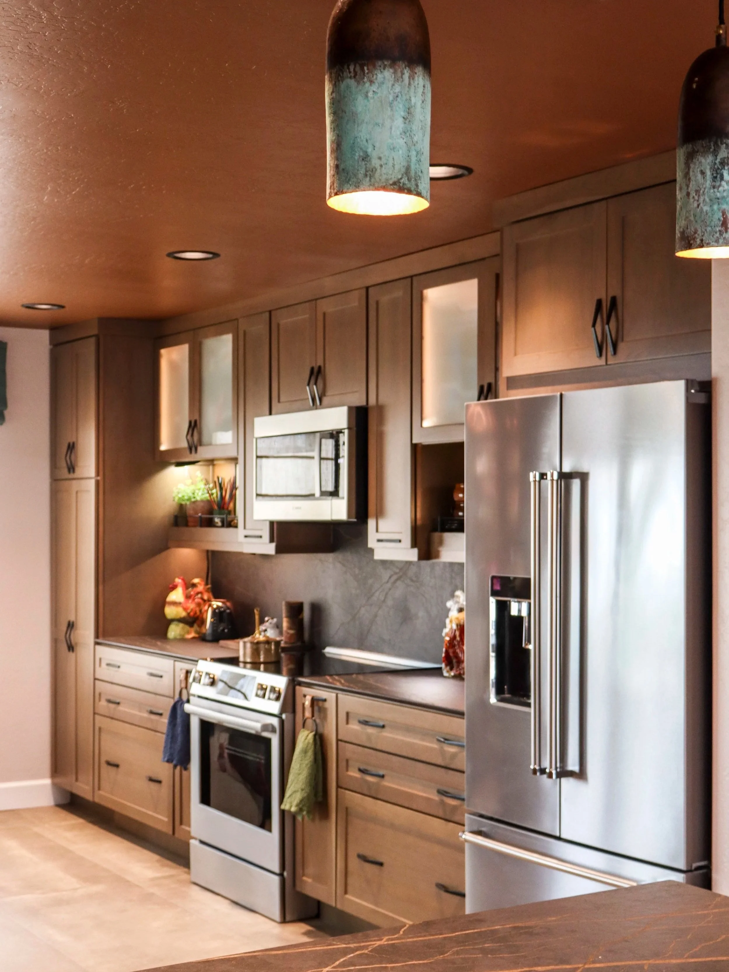 Earthy modern brown kitchen in Carefree AZ, Cave Creek AZ