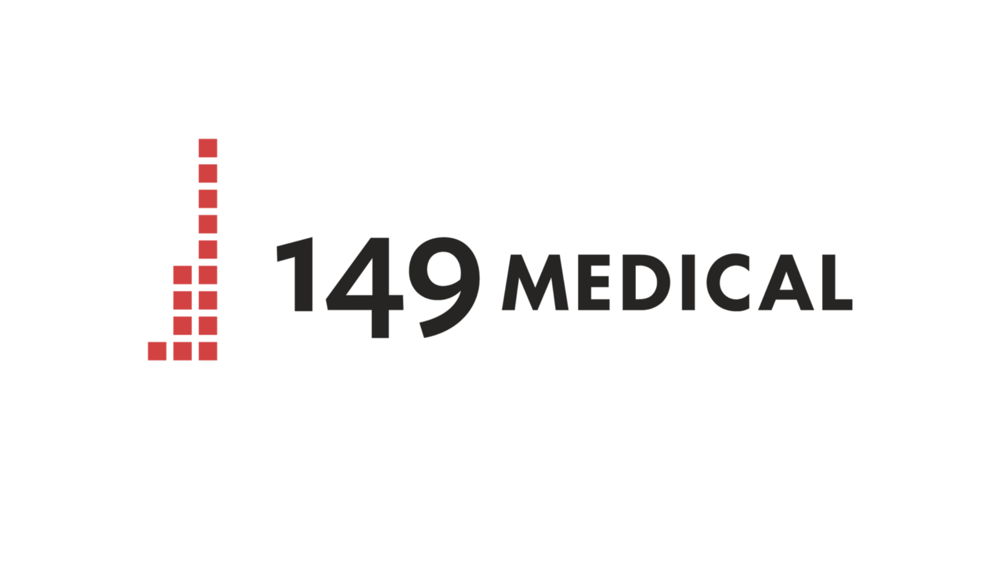 Text reading '149 Medical' with a vertical row of red squares on the left.