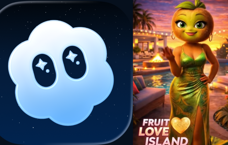 Sora Logo and fruit love island 