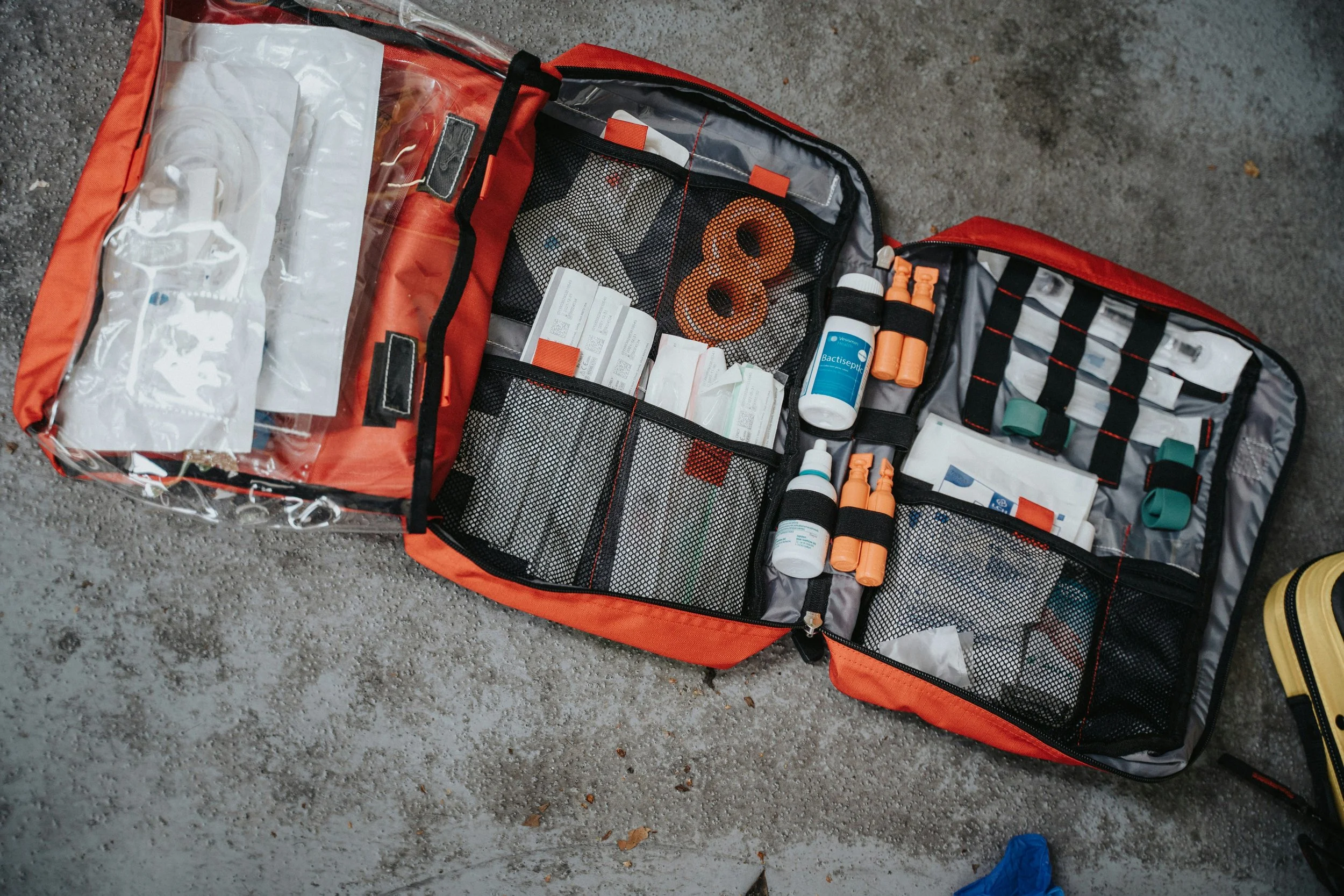 Image of a fully stocked first aid kit