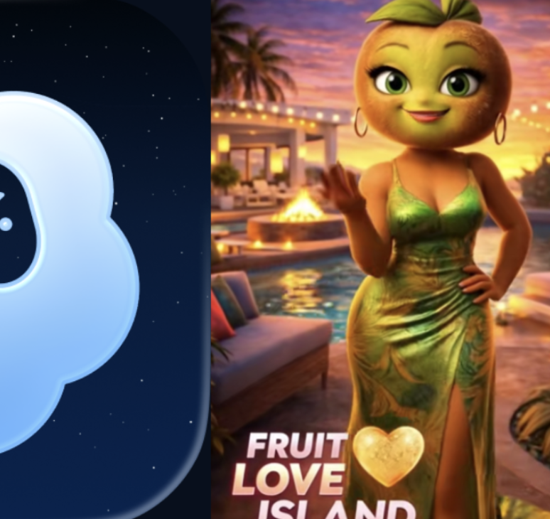 Screenshot from Fruit Love Island Episode 1