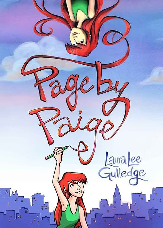 a pencil writes out in red, "Page by Paige"