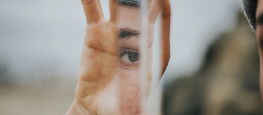 an image of a hand with an eye in it