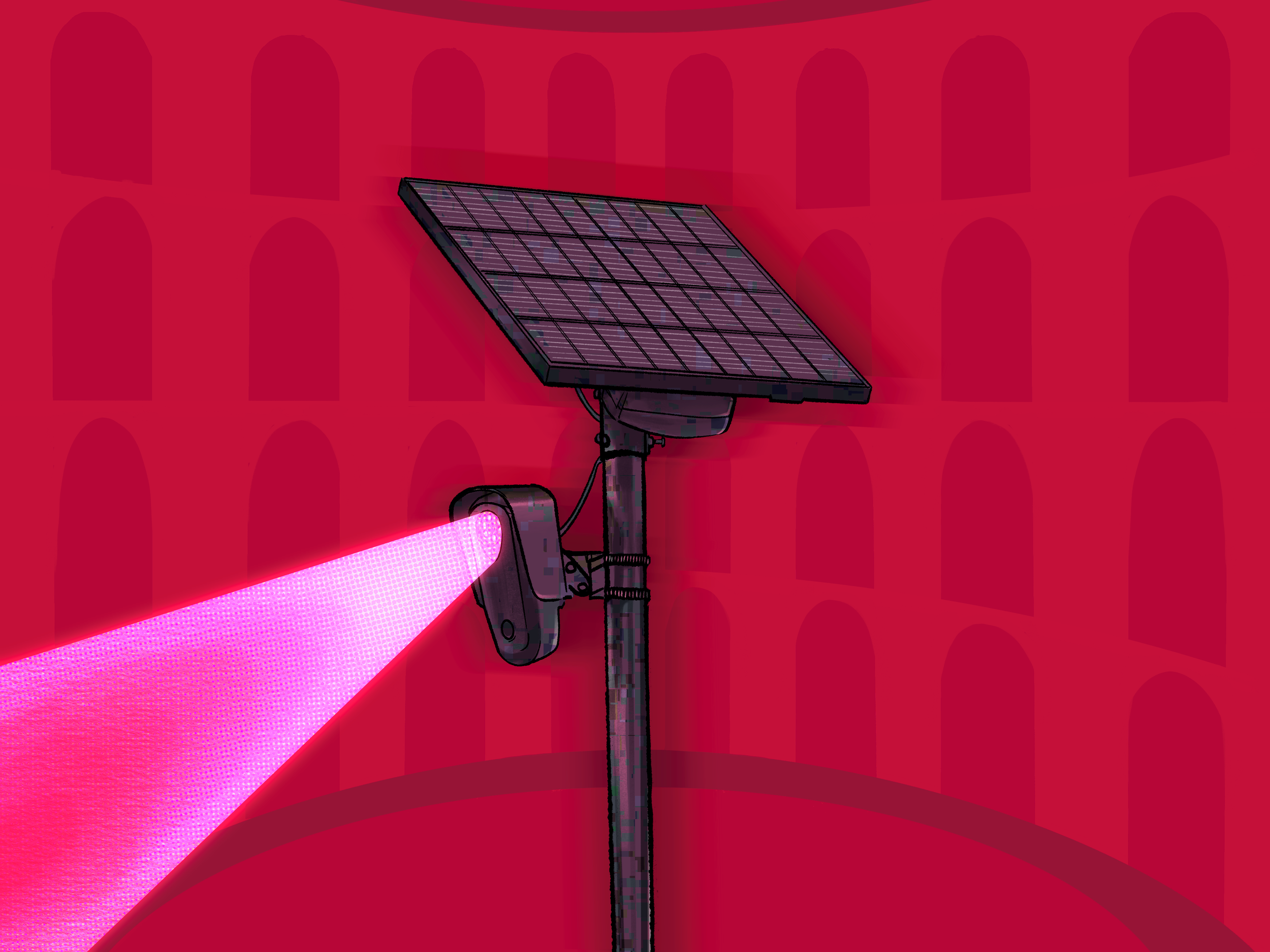 Light in red room