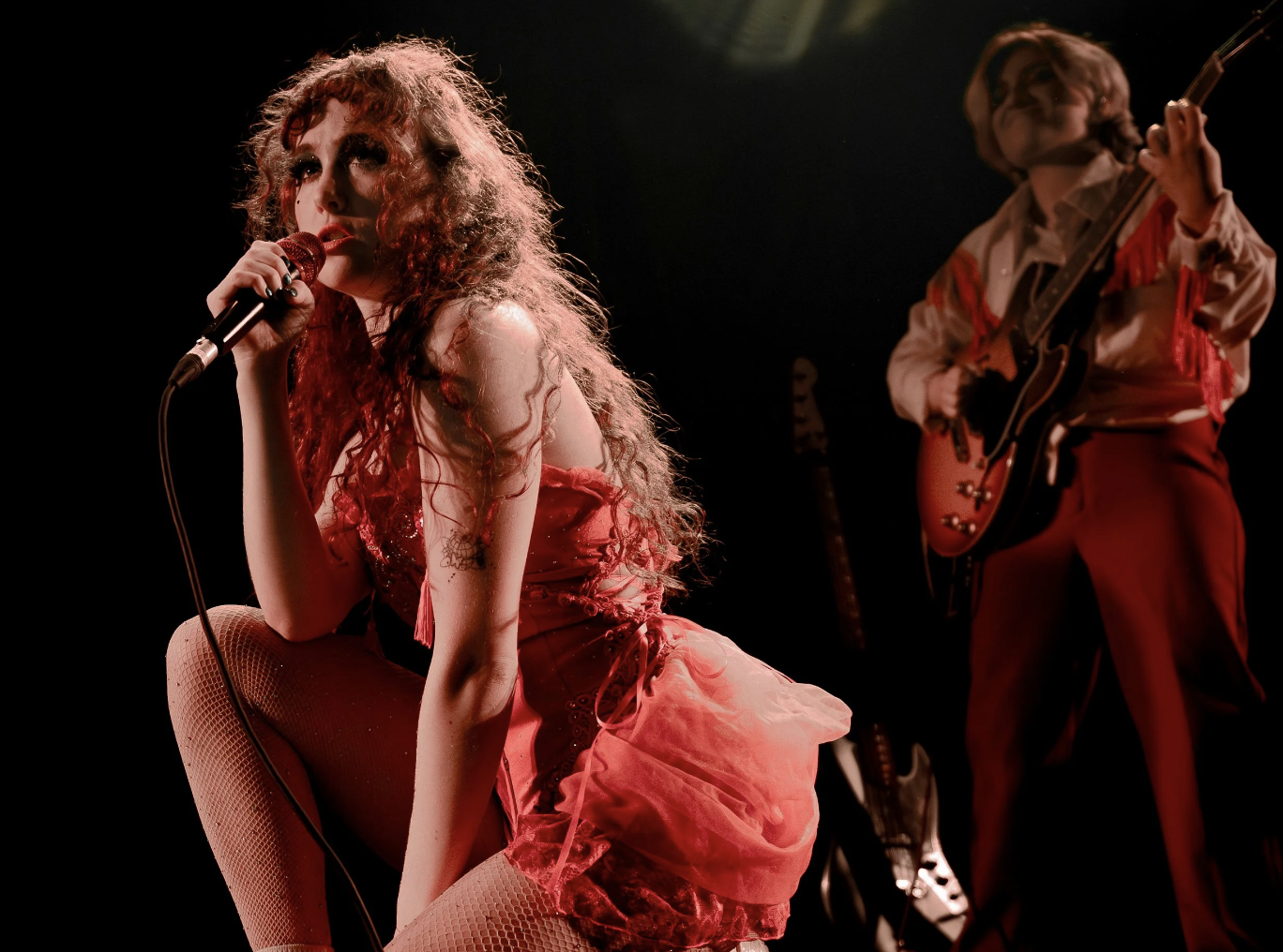 image of pop artist chappell roan performing live