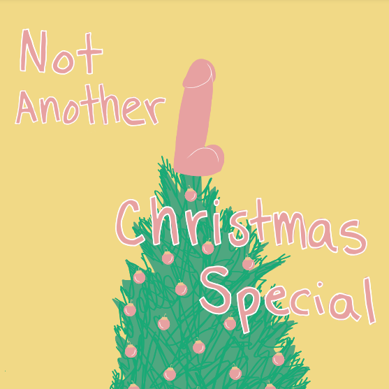 An image of a sex toy at the top of the Christmas tree