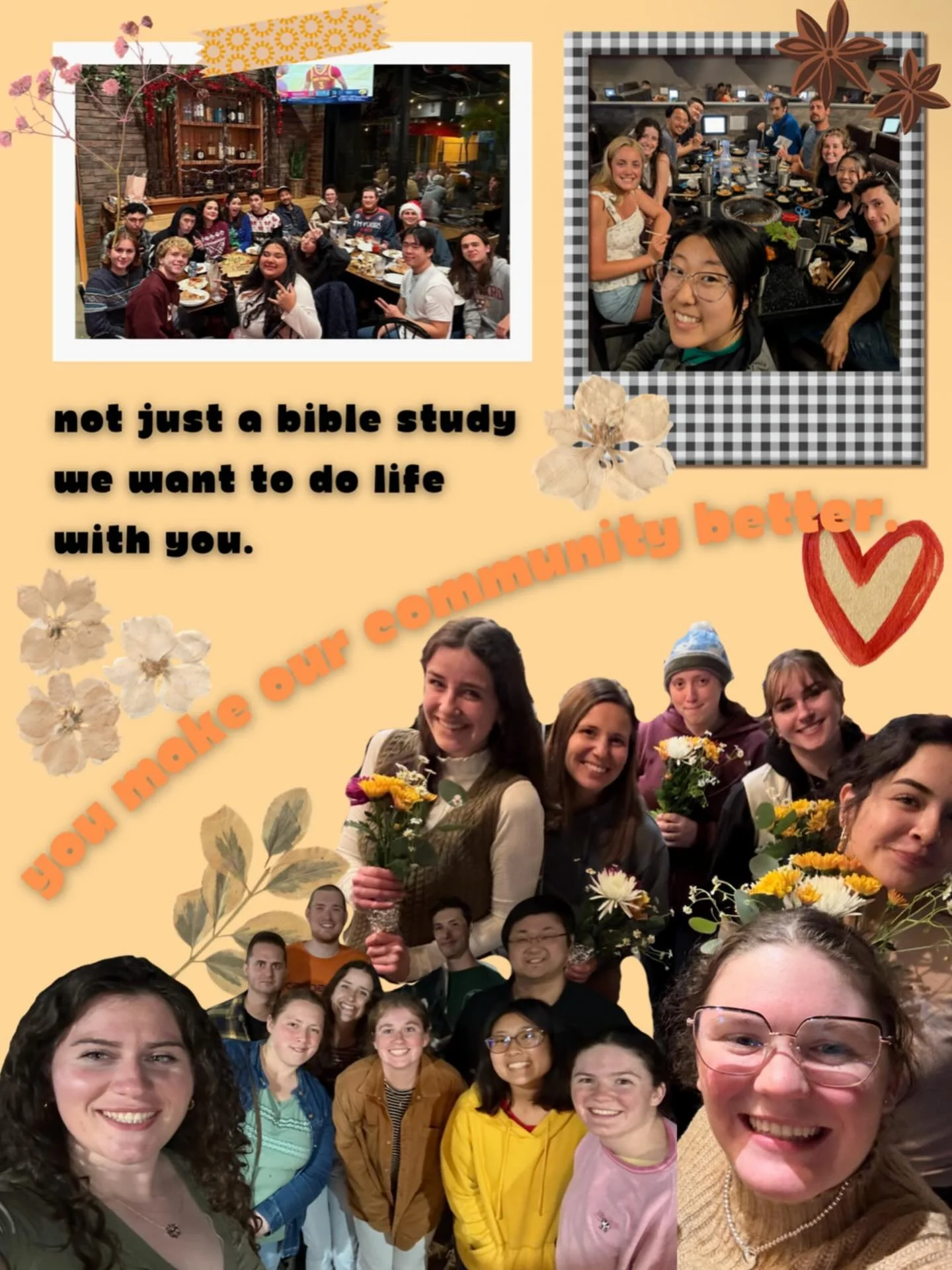 So many amazing memories together and we are looking forward to creating more with YOU!!! Community doesn’t happen overnight it’s created with love, care, and a whole lot of Jesus 🧡 #youngadultsministry #vintagefaithchurch #explore #sant