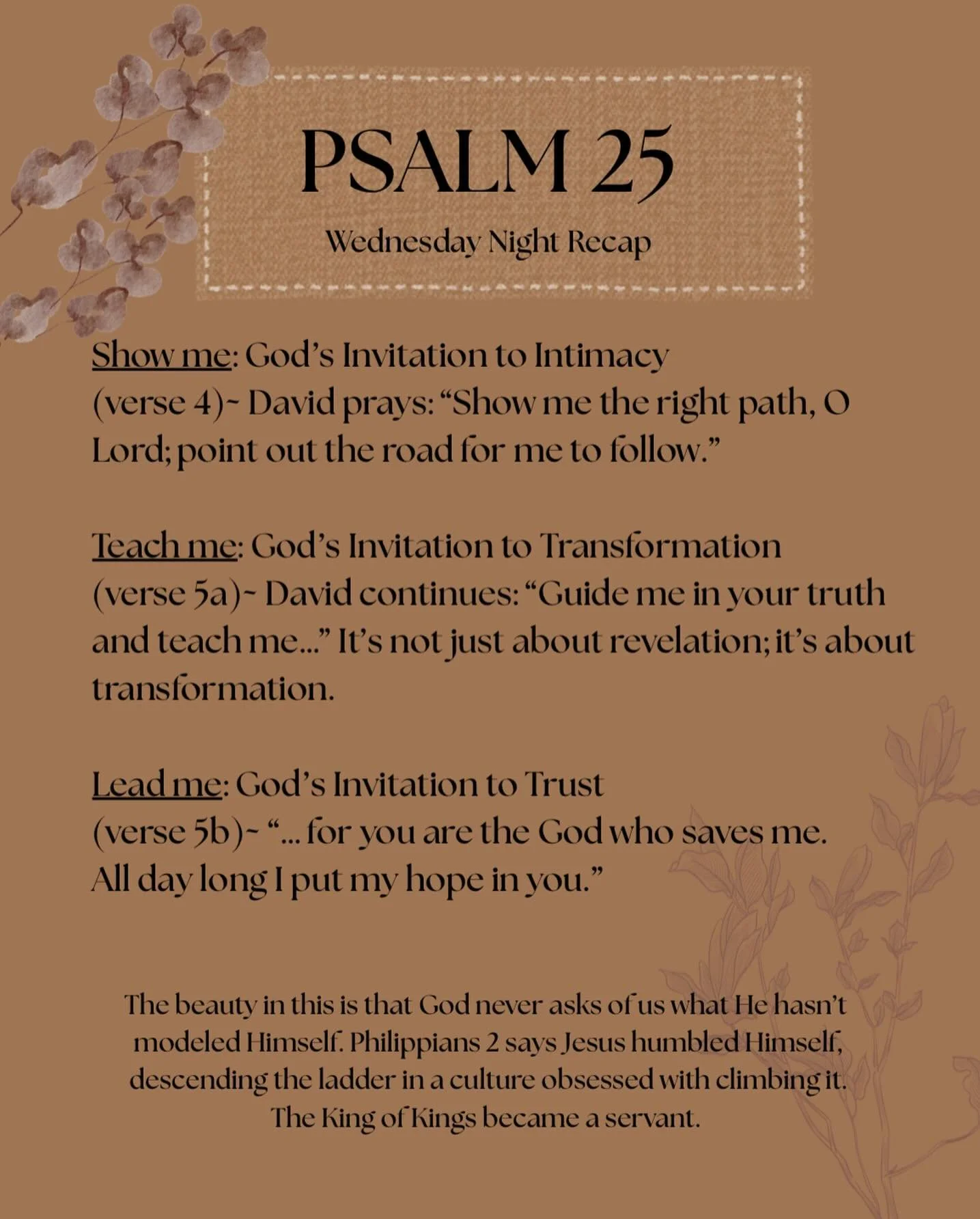 What an amazing teaching of Psalm 25 last week! We look forward to learning about Psalm 144 with you tonight at 7pm in the Abbey! 🤎 #youngadultsministry #biblestudy #ucsc #santacruz #vintagefaithchurch #ministry #psalm #theabbey