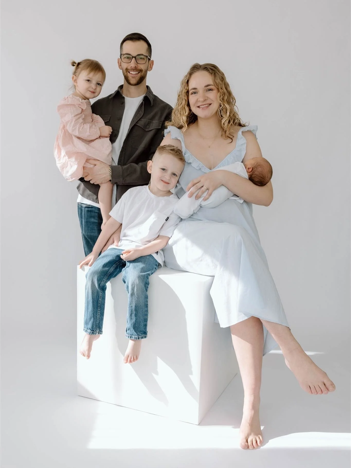 Newborn bubble with our baby Amos. 🤍🧸