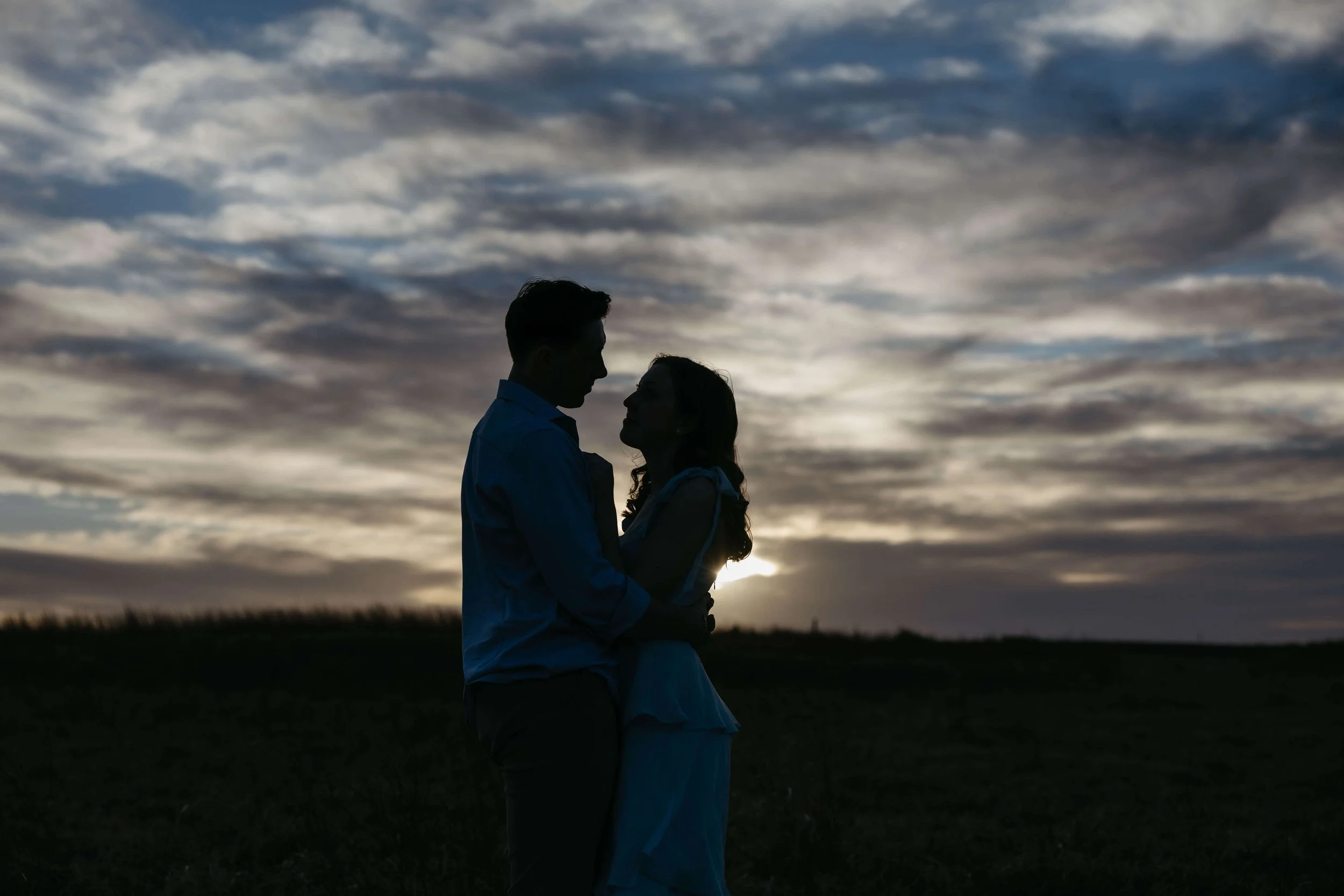 Couple at sunset at Good Earth State Park near Sioux Falls.