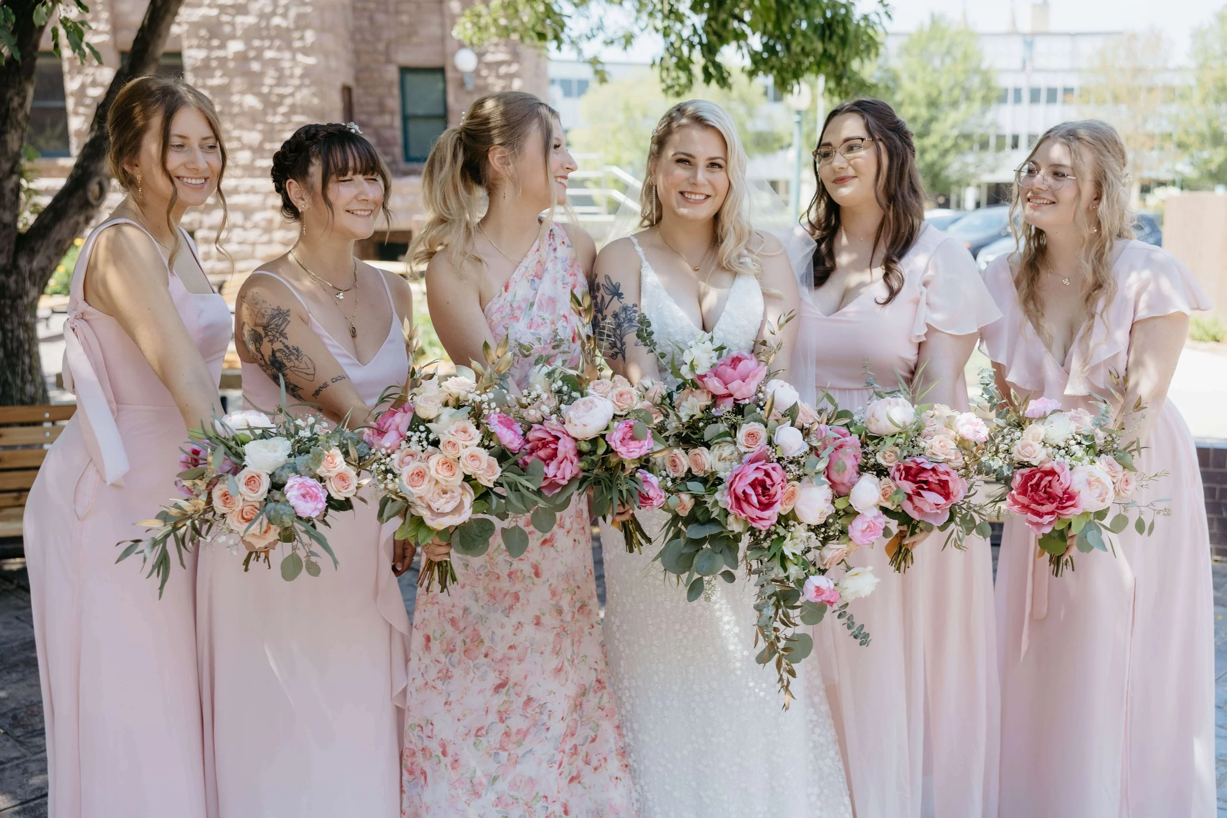 Bridal party at the old courthouse museum in downtown Sioux Falls