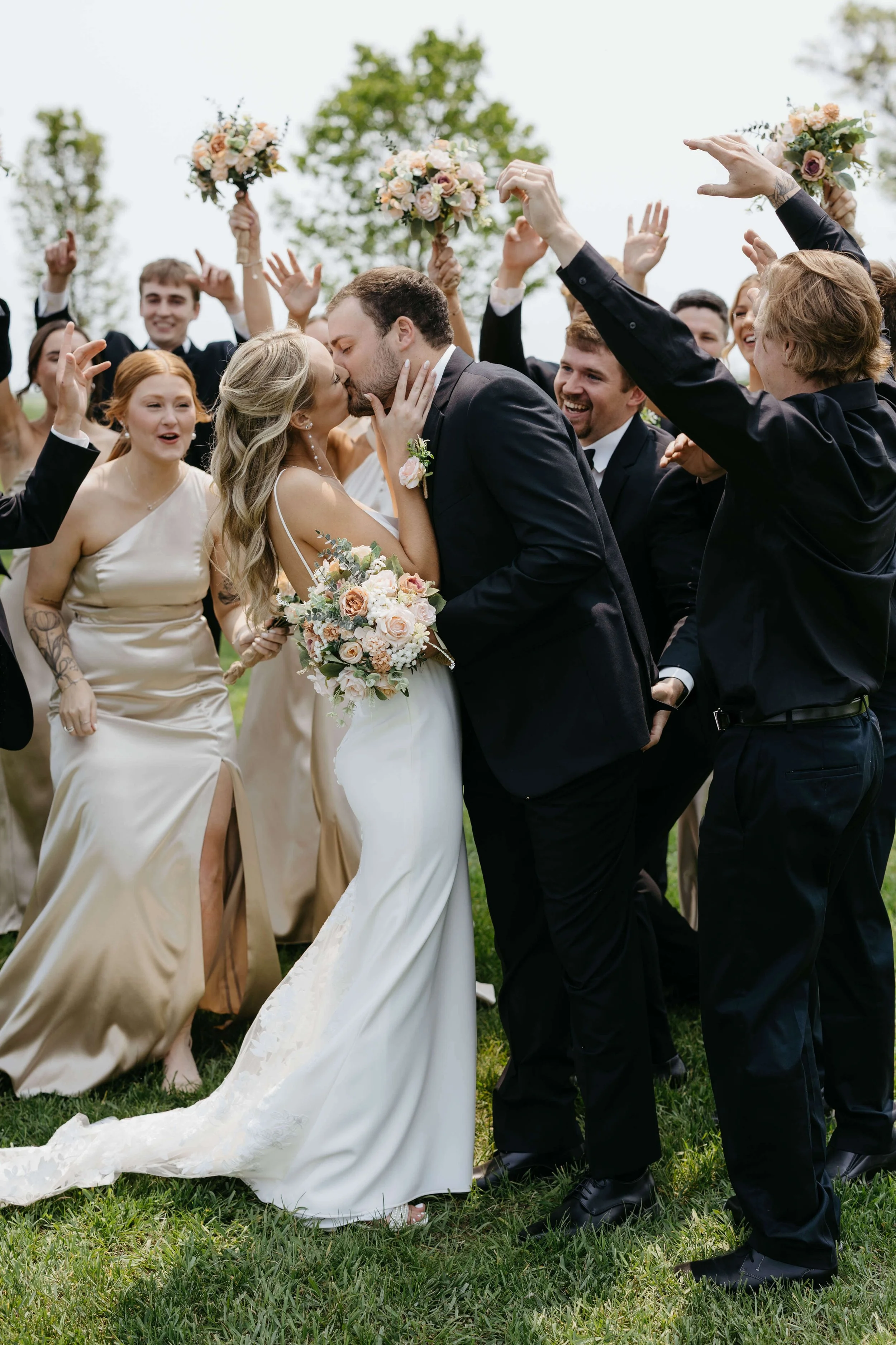 Bridal and wedding portraits at wedding in Northwest Iowa photographed by Jenna Heckle Photography. 