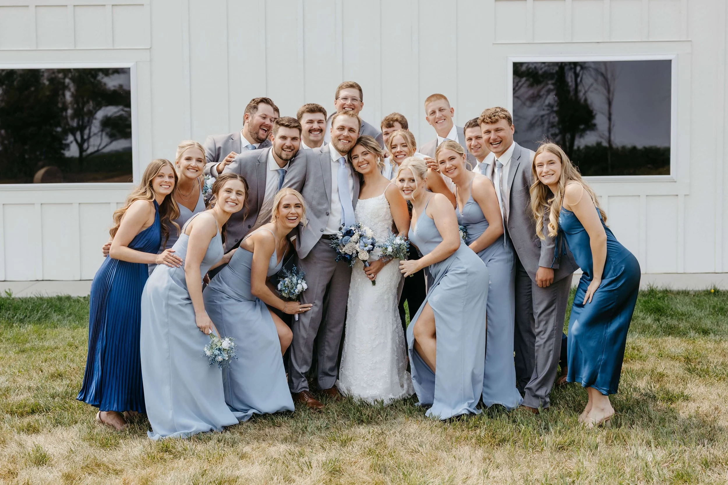 Couple on their wedding day in Mitchell South Dakota photographed by Jenna Heckel photography.